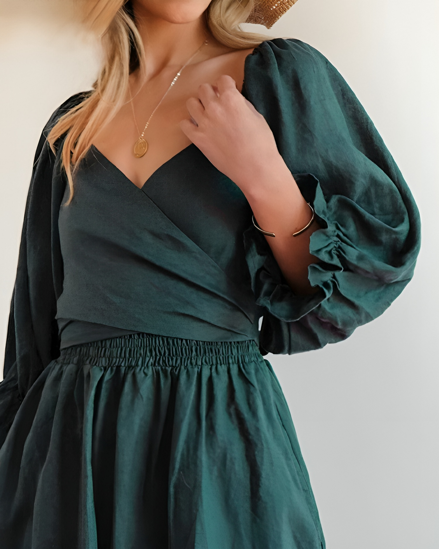 Bente™ - Französisches Kleid mit gerafften Ärmeln