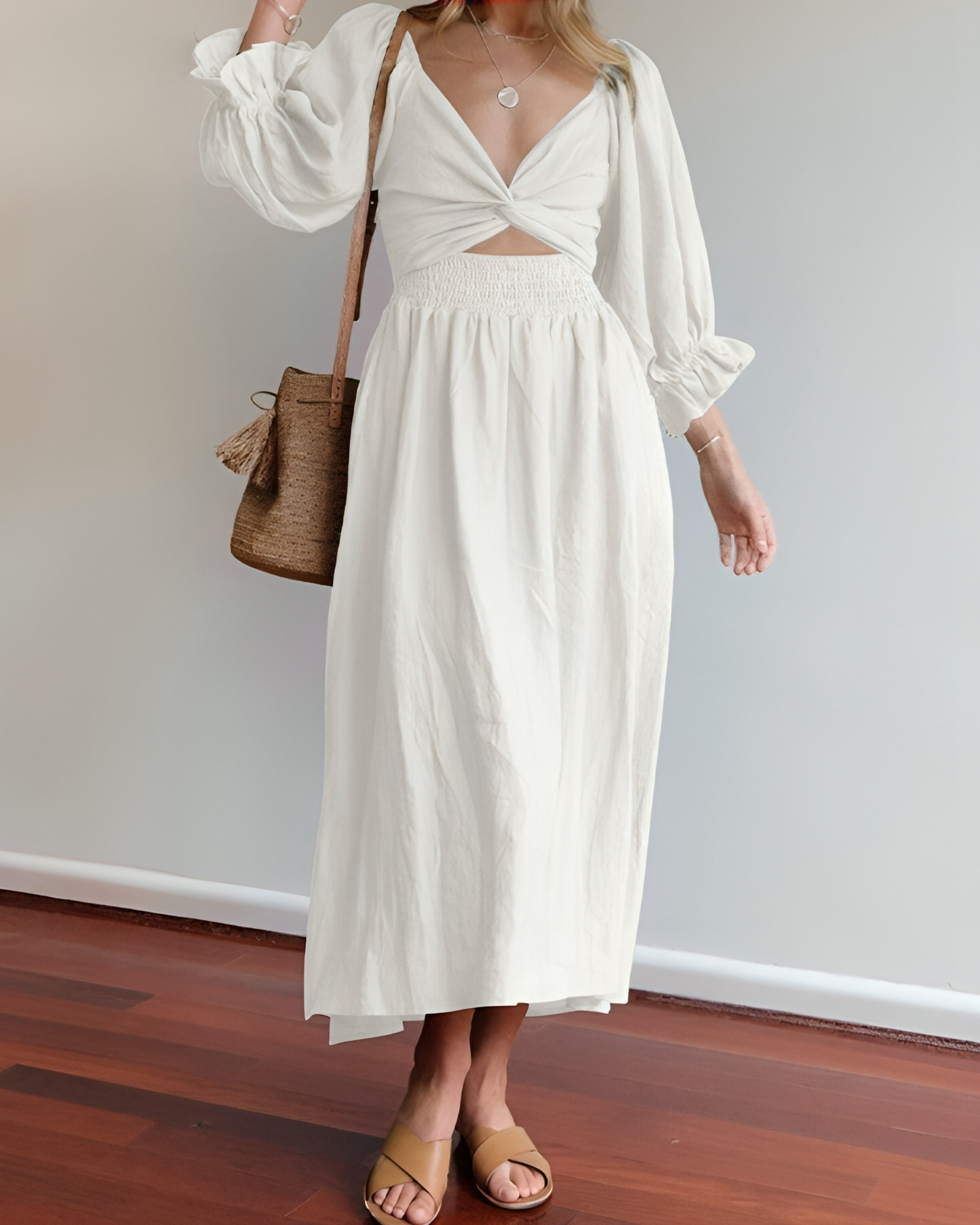 Bente™ - Französisches Kleid mit gerafften Ärmeln