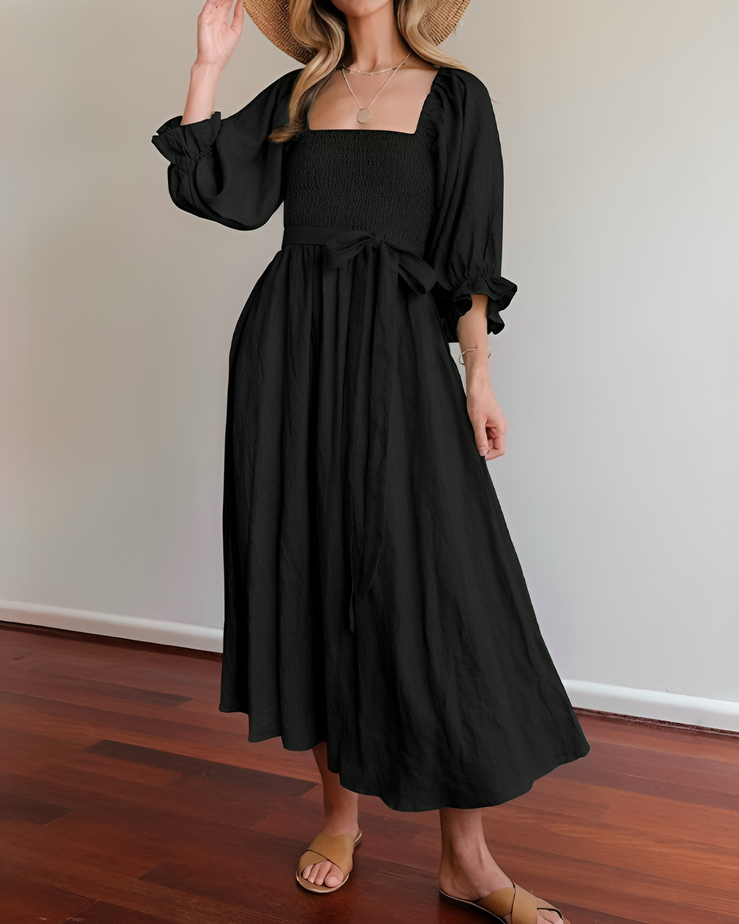 Bente™ - Französisches Kleid mit gerafften Ärmeln