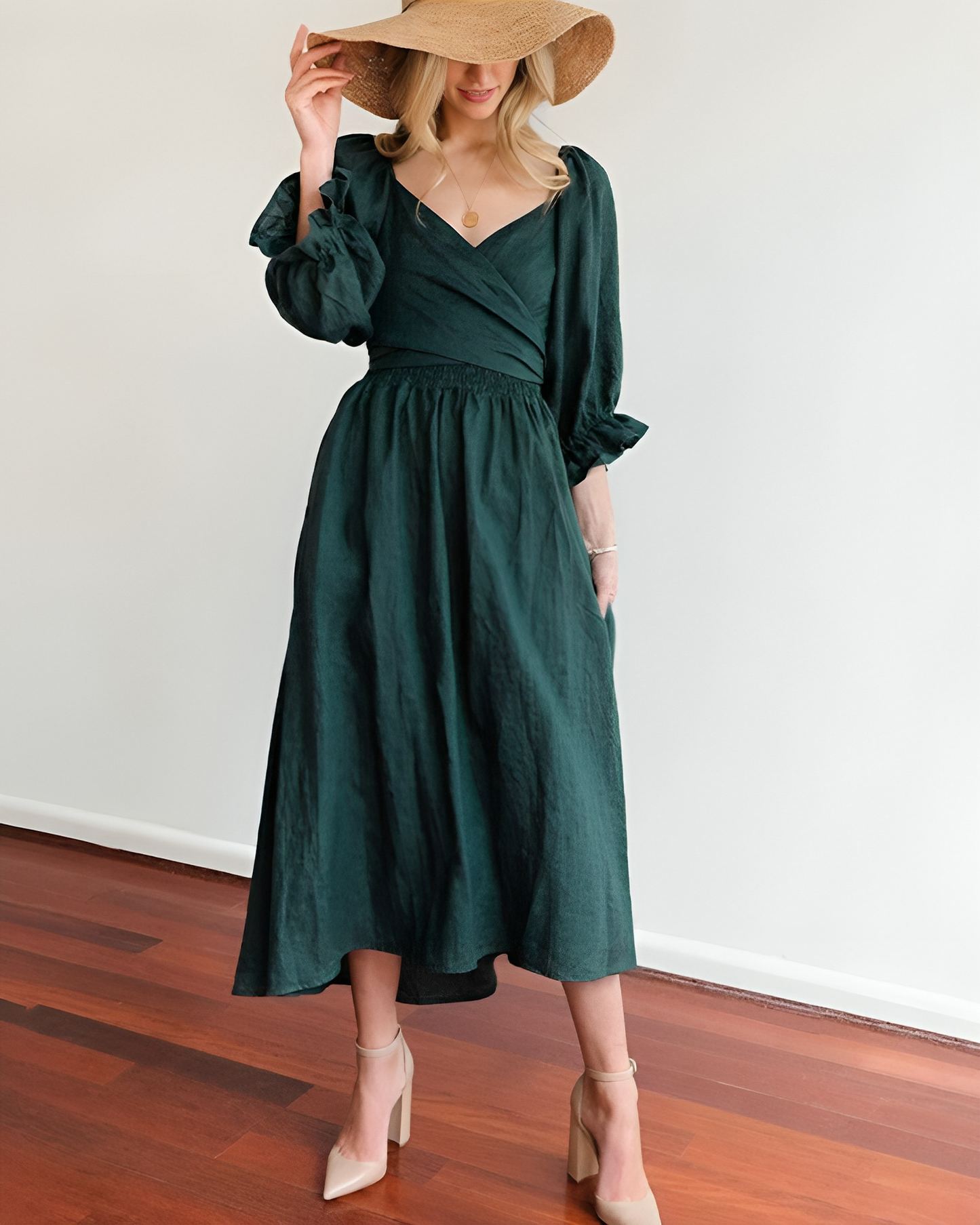 Bente™ - Französisches Kleid mit gerafften Ärmeln