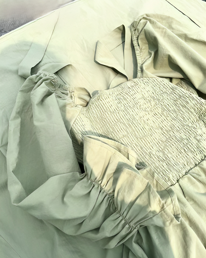 Bente™ - Französisches Kleid mit gerafften Ärmeln