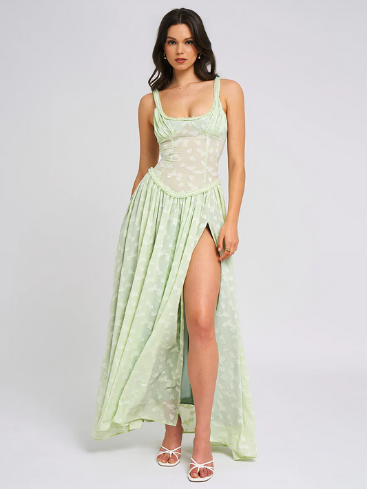 Laura™ - Sexy Sling U-Kragen Rückenfreies Durchsichtiges Chiffon Kleid
