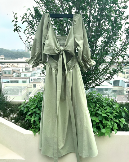 Bente™ - Französisches Kleid mit gerafften Ärmeln